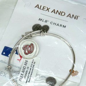 NWT Alex and Ani Washington Nationals World Series Charm Bracelet
